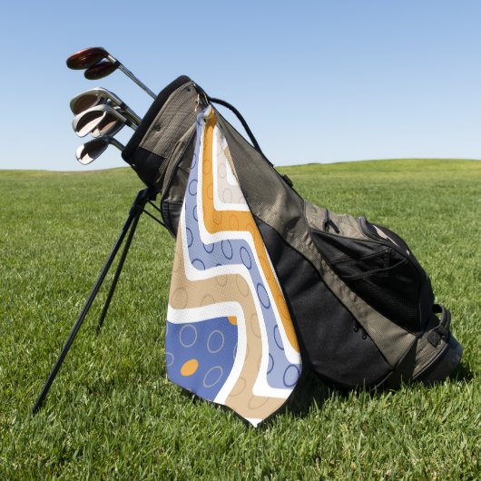 幾何学的姿6 ゴルフタオル (グリーン)