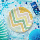 幾何学的姿7 ペーパープレート (パーティー)