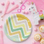 幾何学的姿7 ペーパープレート (パーティー)