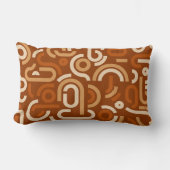 幾何学的姿 ランバークッション (正面)