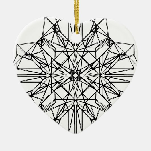 幾何学的対称性 セラミックオーナメント (正面)
