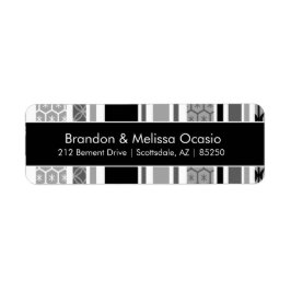 幾何学的差出人住所ラベル ラベル