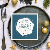 幾何学的応援 |大晦日パーティー スタンダードカクテルナプキン