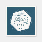 幾何学的応援 |大晦日パーティー スタンダードカクテルナプキン (正面)