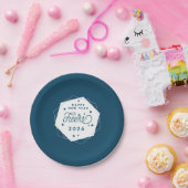 幾何学的応援 |大晦日パーティー ペーパープレート (パーティー)