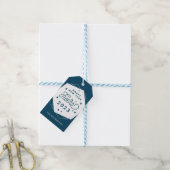 幾何学的応援 |新年おめでとう ギフトタグ (より糸付き)