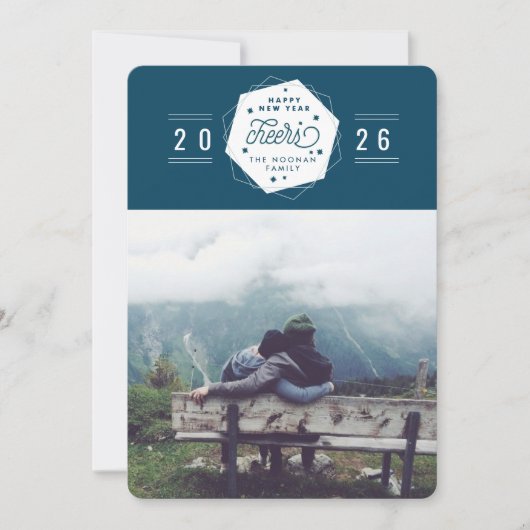 幾何学的応援 | 2017年正月写真 シーズンカード (正面)