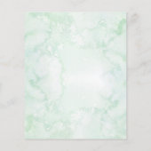 幾何学的手頃緑の結婚式招待状 (裏面)