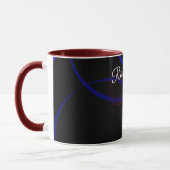 幾何学的抽象コーヒーマグ マグカップ (左)