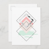 幾何学的抽象デザイン ポストカード (正面/裏面)
