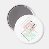 幾何学的抽象デザイン マグネット (正面/裏面)