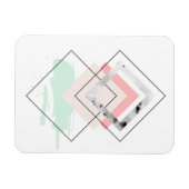 幾何学的抽象デザイン マグネット (横)