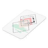 幾何学的抽象デザイン マグネット (左側)