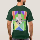 幾何学的抽象デジタルアート Tシャツ (裏面)