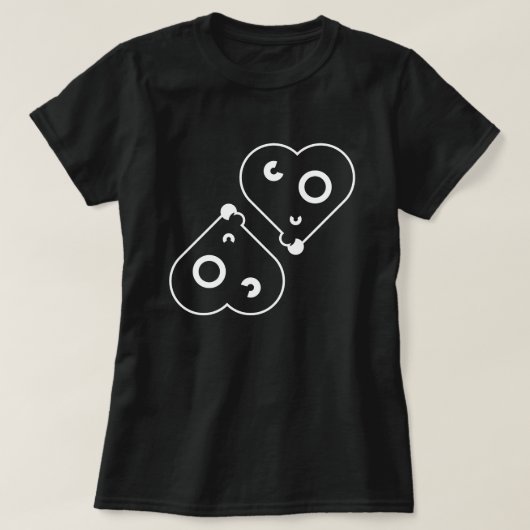 幾何学的抽象ハート | 極簡シンボリックグラフ Tシャツ (デザイン正面)