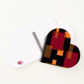 幾何学的抽象化赤オレンジブラウン黒 ノートブック (内部)