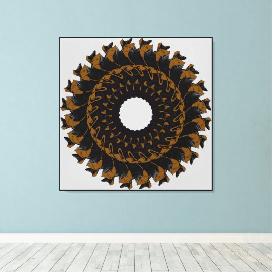 幾何学的抽象化 キャンバスプリント (インサイチュ (ウッドフロア))