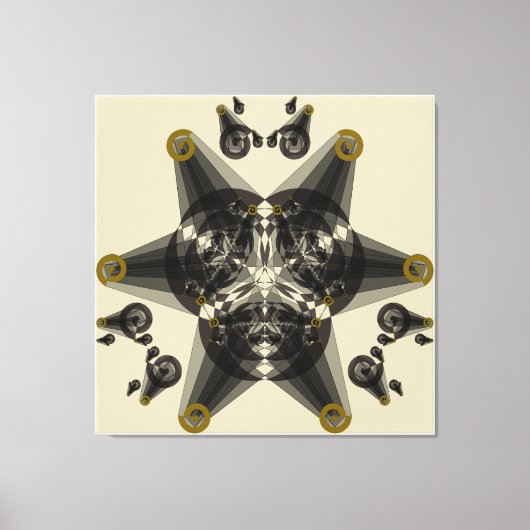 幾何学的抽象化 キャンバスプリント (正面)