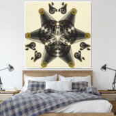 幾何学的抽象化 キャンバスプリント (インサイチュ (寝室))