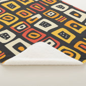 幾何学的抽象芸術アフリカパターン シェルパブランケット (3/4)