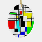 幾何学的抽象芸術アートオーナメント セラミックオーナメント (右)
