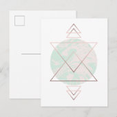 幾何学的抽象芸術アートデザイン ポストカード (正面/裏面)