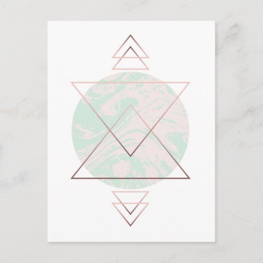 幾何学的抽象芸術アートデザイン ポストカード (正面)