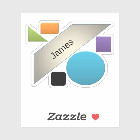 幾何学的抽象芸術アートミニマリズムデザイン独自 シール (シート)