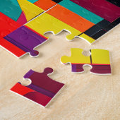 幾何学的抽象芸術アート ジグソーパズル (側面)