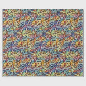 幾何学的抽象芸術アート ラッピングペーパー (フラット)