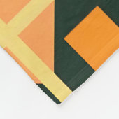 幾何学的抽象芸術アート(色鮮やか付) フリースブランケット (角)