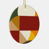 幾何学的抽象芸術カラフル暖かモダンい形状 セラミックオーナメント (右)