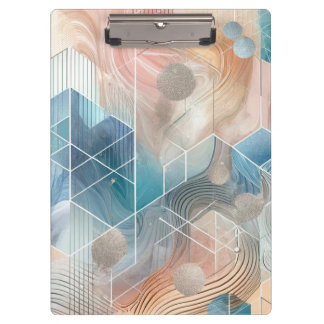 幾何学的抽象芸術クリップボード – モダンデザイン クリップボード