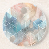 幾何学的抽象芸術コースター – モダンデザイン コースター (正面)