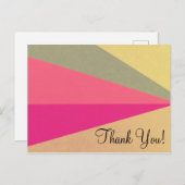 幾何学的抽象芸術サンキューカード ポストカード (正面/裏面)