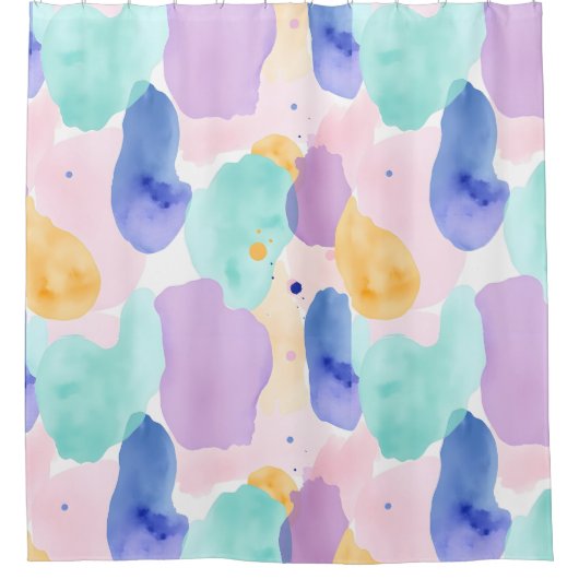 幾何学的抽象芸術シャワーカーテン シャワーカーテン (正面)