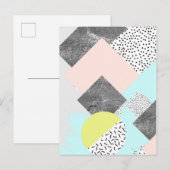 幾何学的抽象芸術スカンジデザイン ポストカード (正面/裏面)