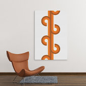 幾何学的抽象芸術ストライプ波融合アートパターン キャンバスプリント