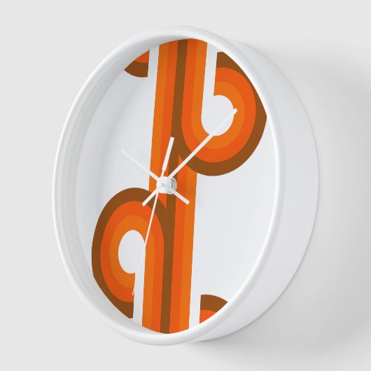 幾何学的抽象芸術ストライプ波融合アートパターン 壁時計 (傾斜)