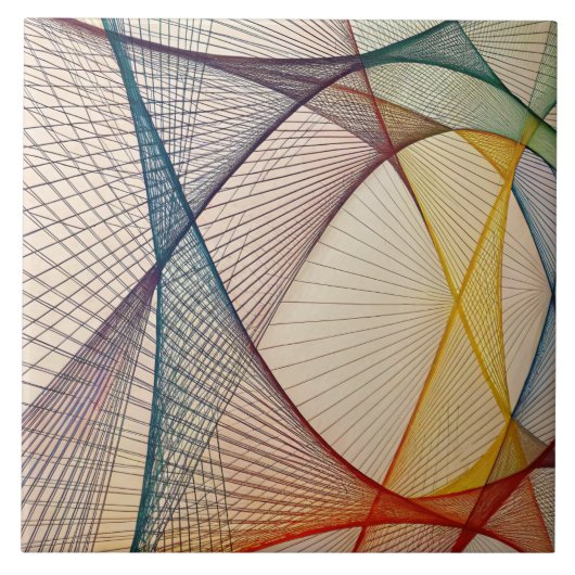 幾何学的抽象芸術セラミックタイル タイル (正面)