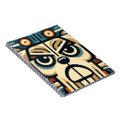 幾何学的抽象芸術ドッグ顔手帳 ノートブック (右側)