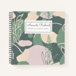 幾何学的抽象芸術パステルノートブック ノートブック