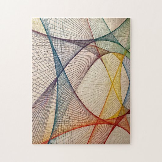 幾何学的抽象芸術パズル-カラフルおもしろい ジグソーパズル (縦)