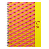 幾何学的抽象芸術パターンスパイラルフォトノートブック ノートブック (正面)