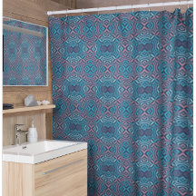 幾何学的抽象芸術パターン青（赤）