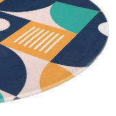 幾何学的抽象芸術パターン：カラフル、モダン設計 カッティングボード (角)