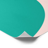 幾何学的抽象芸術パターン：カラフル、モダン設計 ポスター (角)