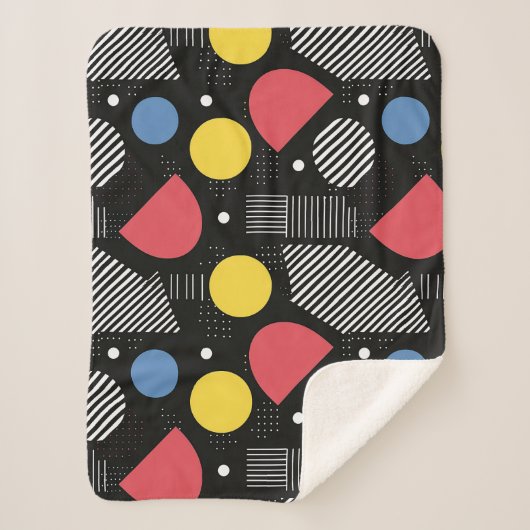 幾何学的抽象芸術パターン シェルパブランケット (正面)