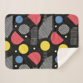 幾何学的抽象芸術パターン シェルパブランケット (正面(横))