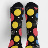 幾何学的抽象芸術パターン ソックス (上部)